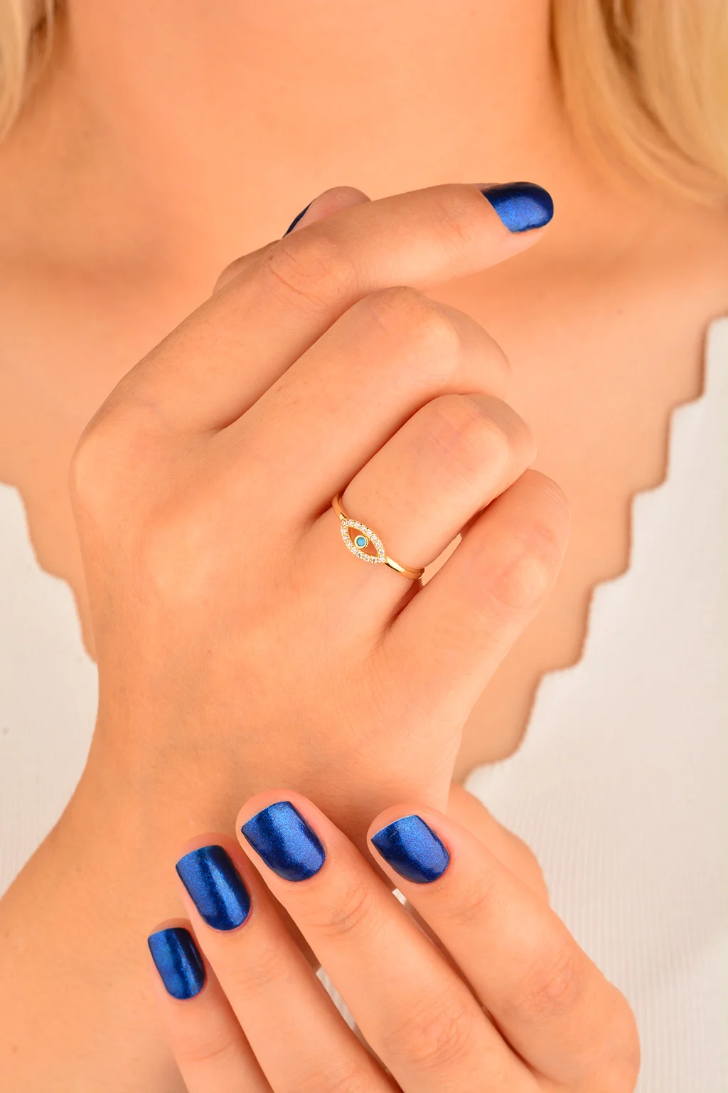 Cebeci 14 Ayar Göz Altın Yüzük