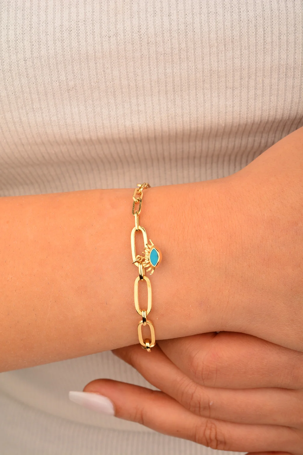 Cebeci 14 Ayar Göz Altın Bileklik