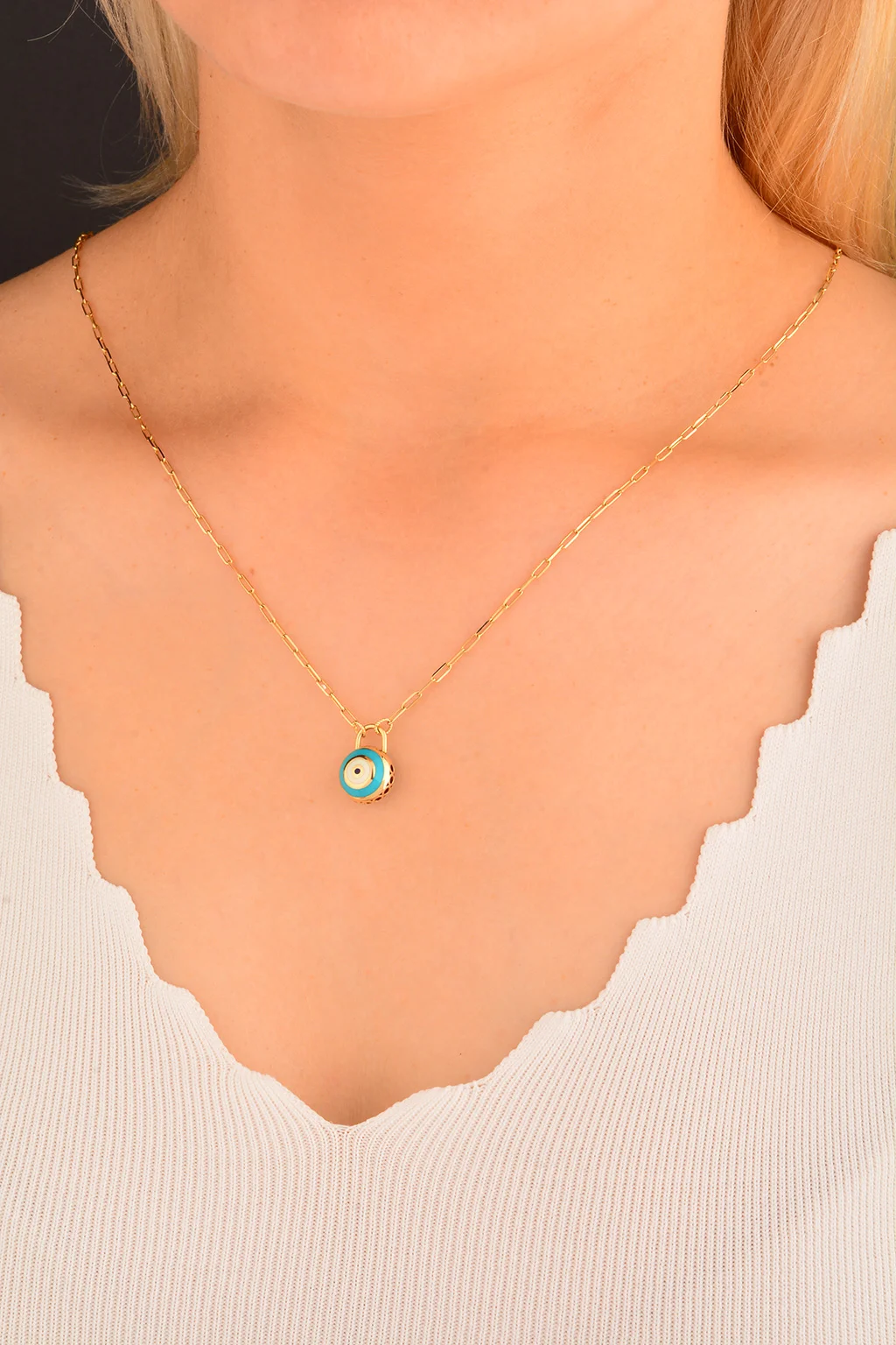 Cebeci 14 Ayar Göz Altın Kolye