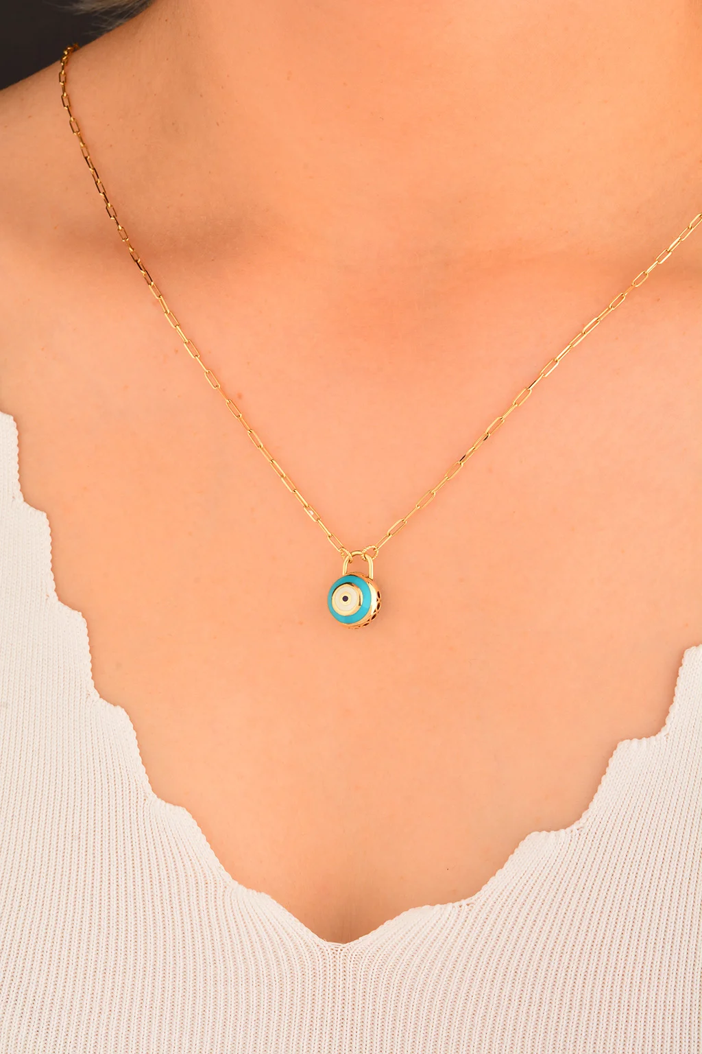 Cebeci 14 Ayar Göz Altın Kolye