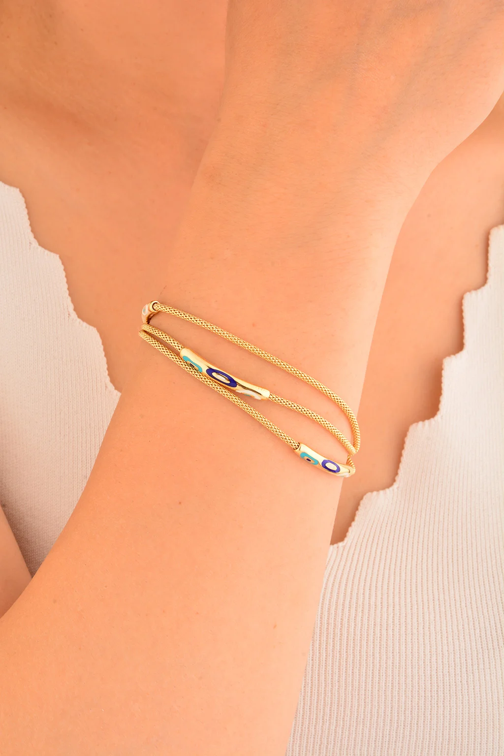 Cebeci 14 Ayar Mineli Zincir Altın Bileklik