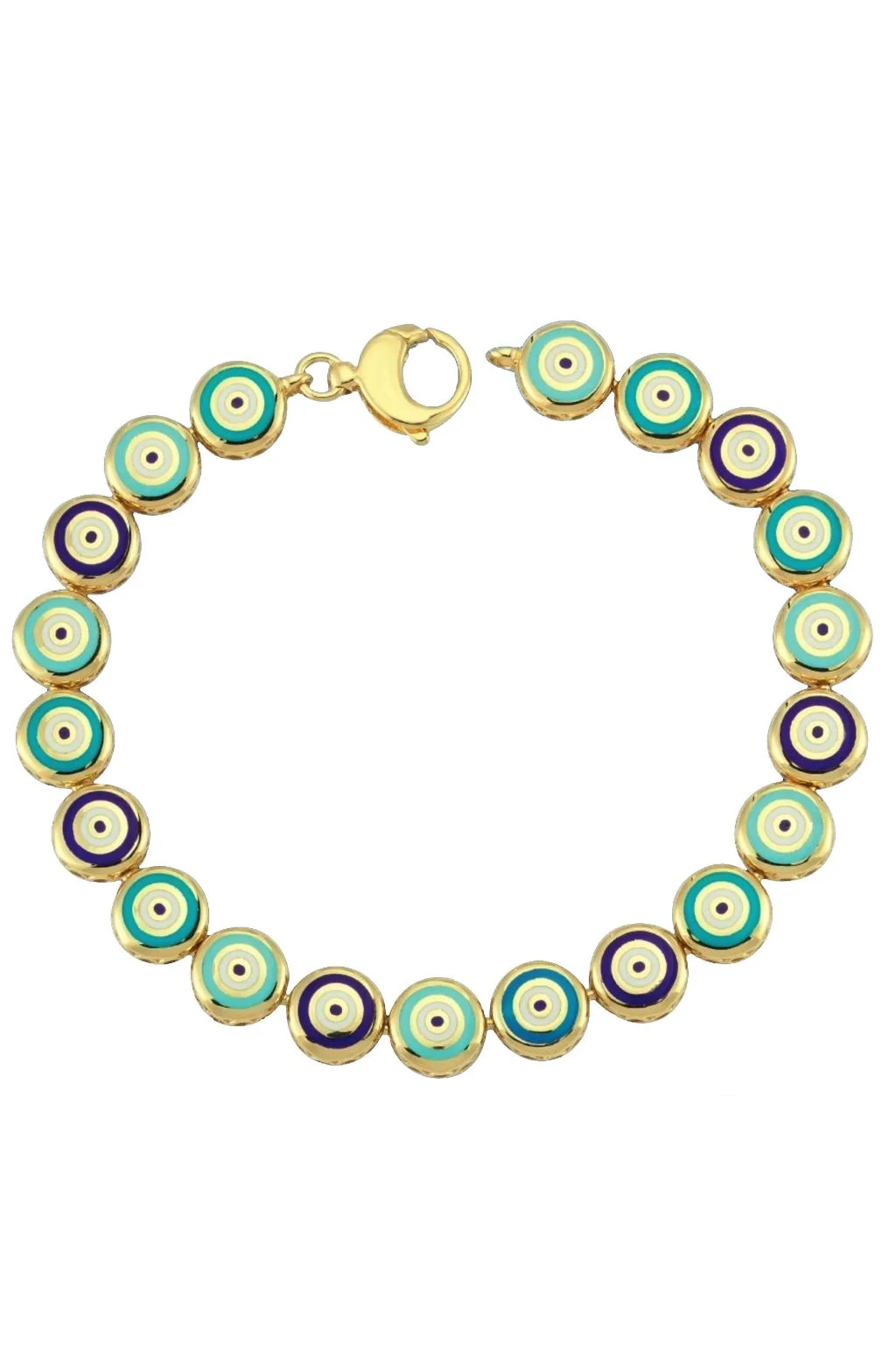 Cebeci 14 Ayar Nazar Boncuklu Altın Bileklik