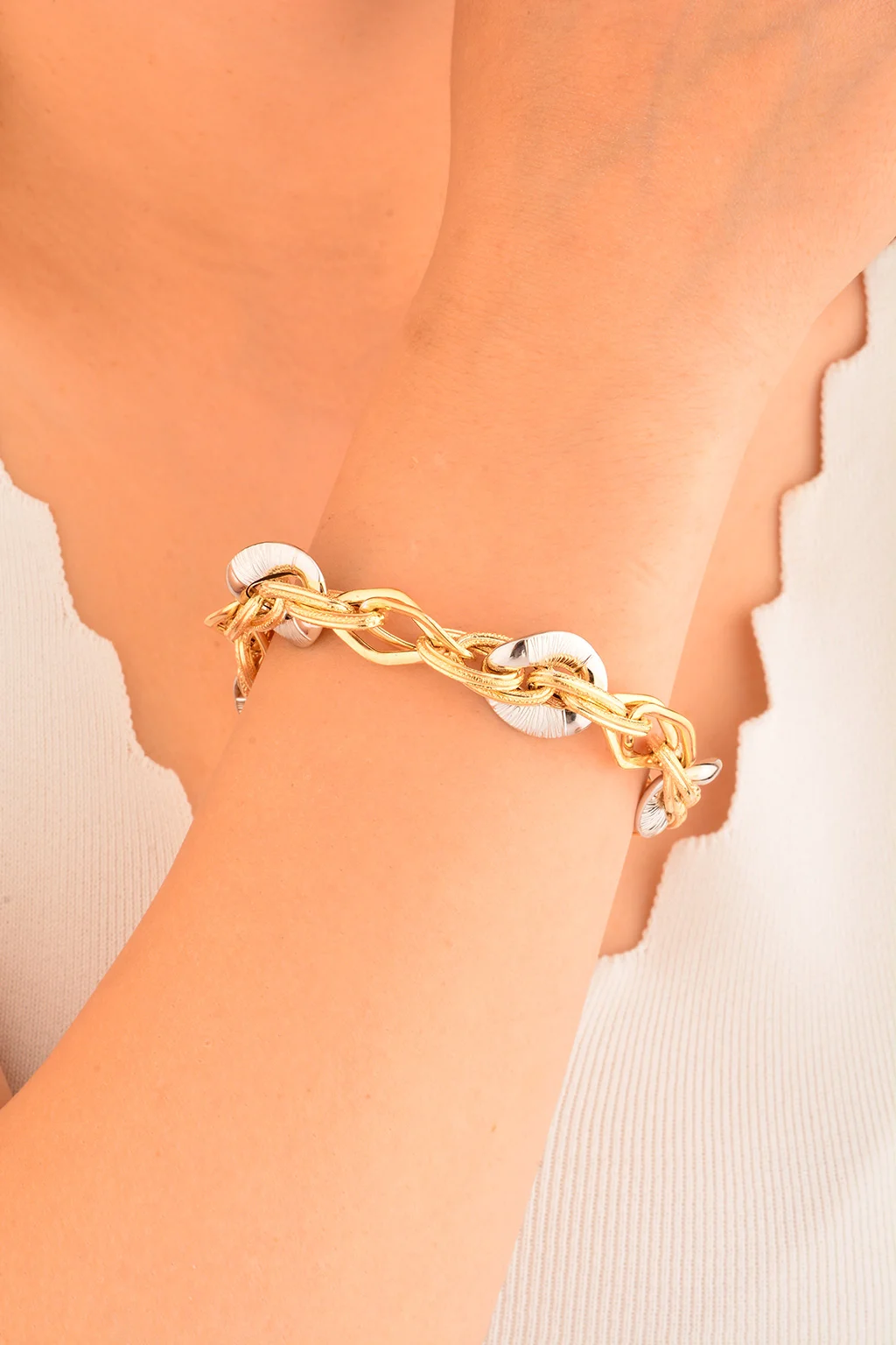 Cebeci 14 Ayar Renkli Altın Bileklik