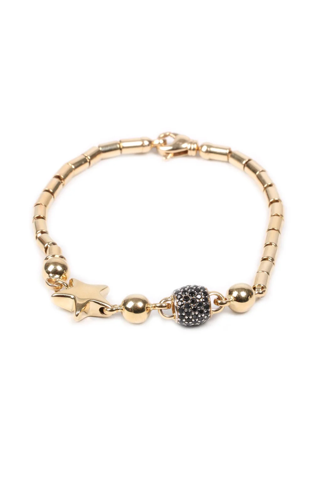 Cebeci 14 Ayar Siyah Pupa Altın Bileklik