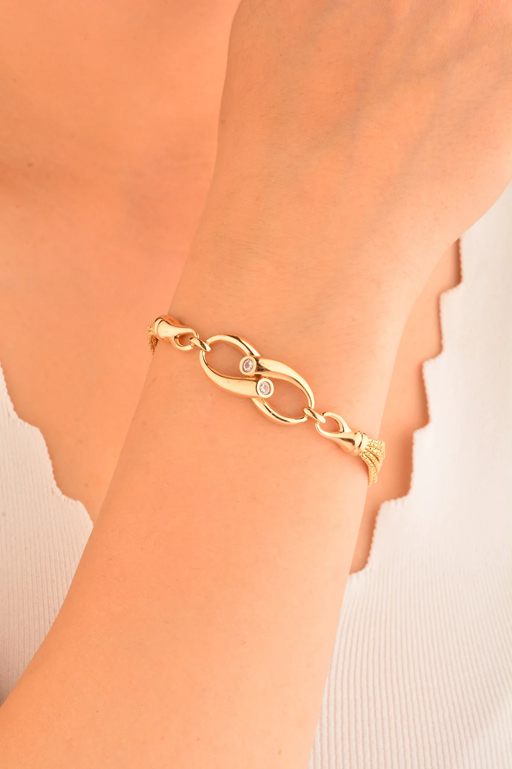 Cebeci 14 Ayar Sonsuzluk Altın Bileklik