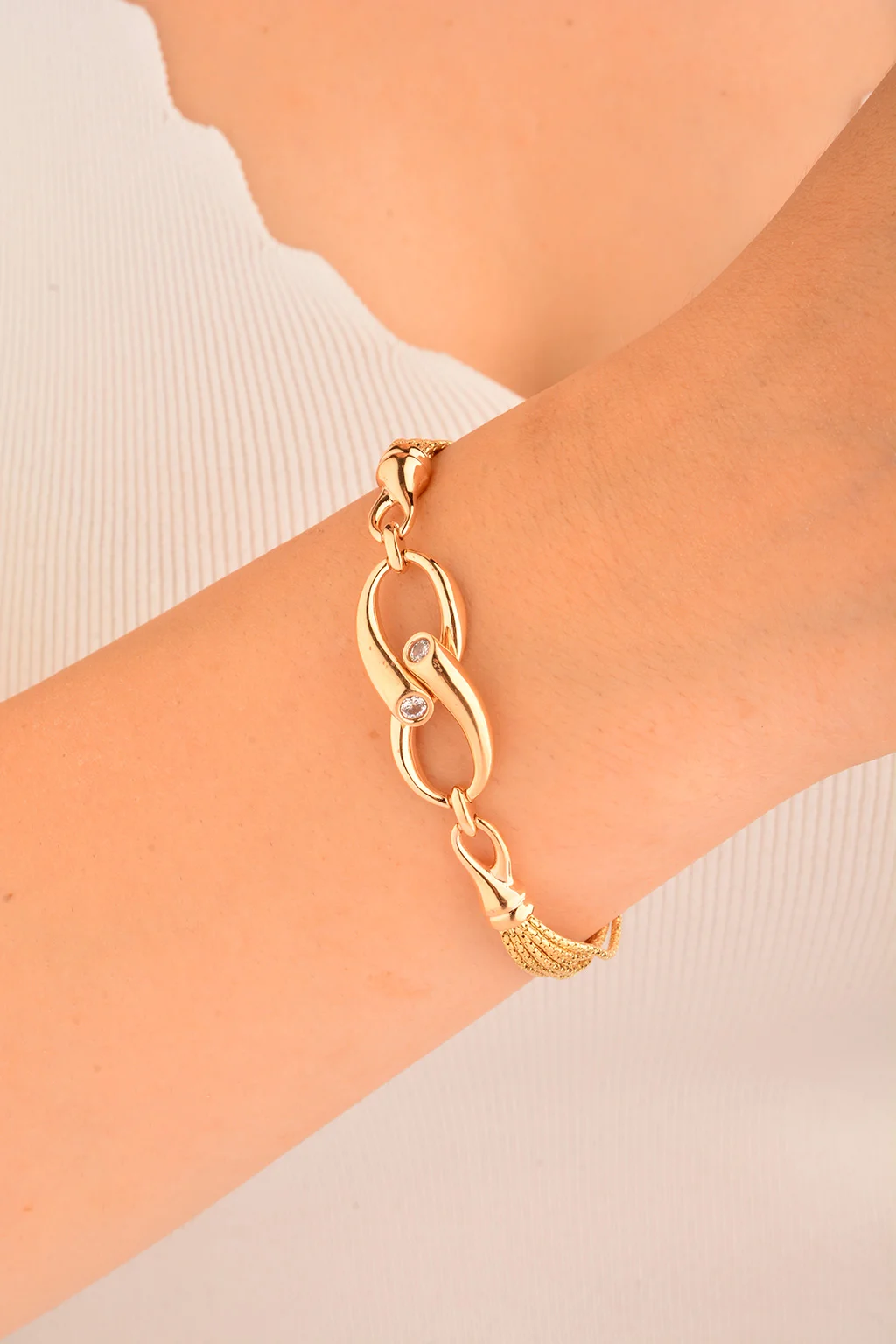 Cebeci 14 Ayar Sonsuzluk Altın Bileklik