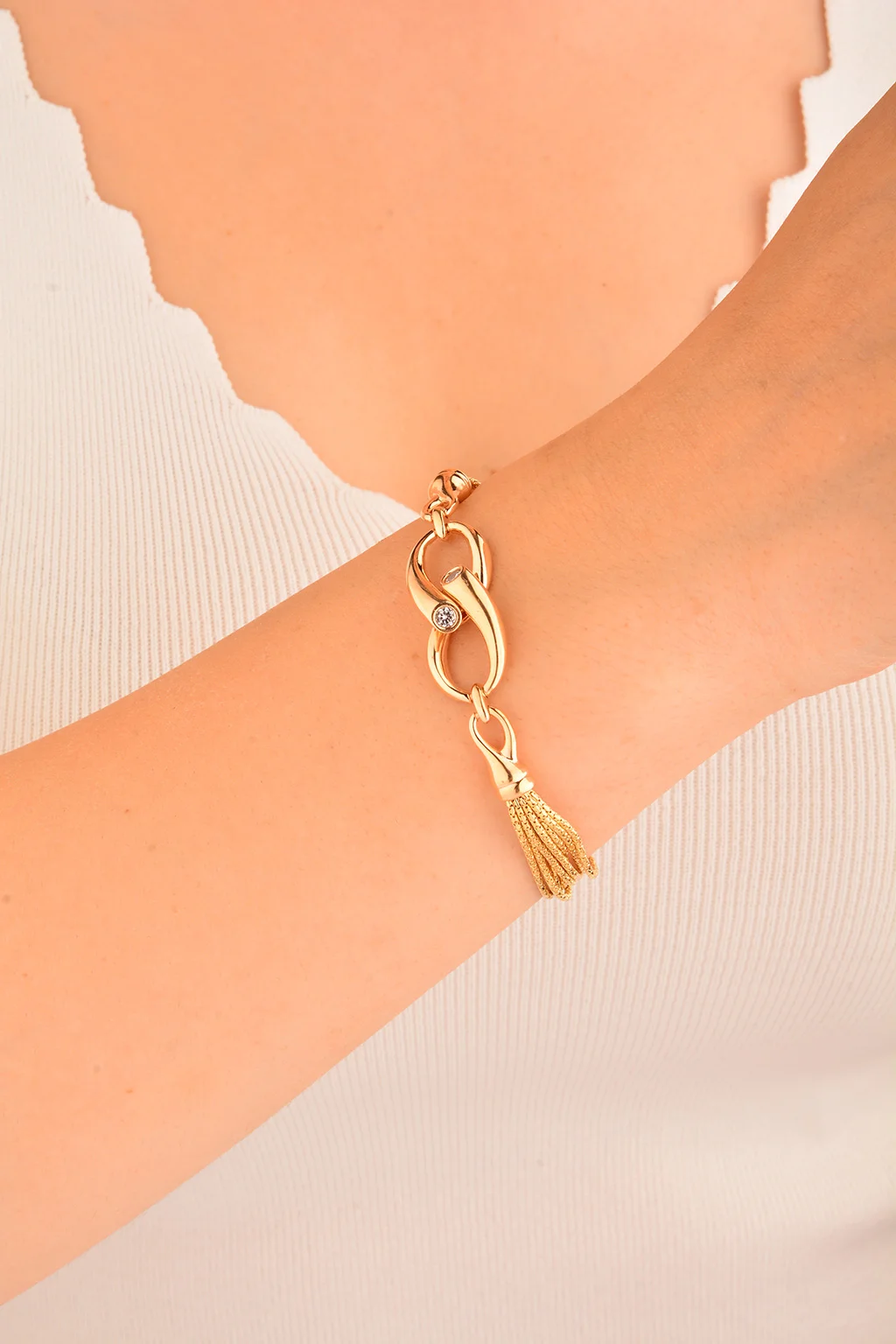 Cebeci 14 Ayar Sonsuzluk Altın Bileklik