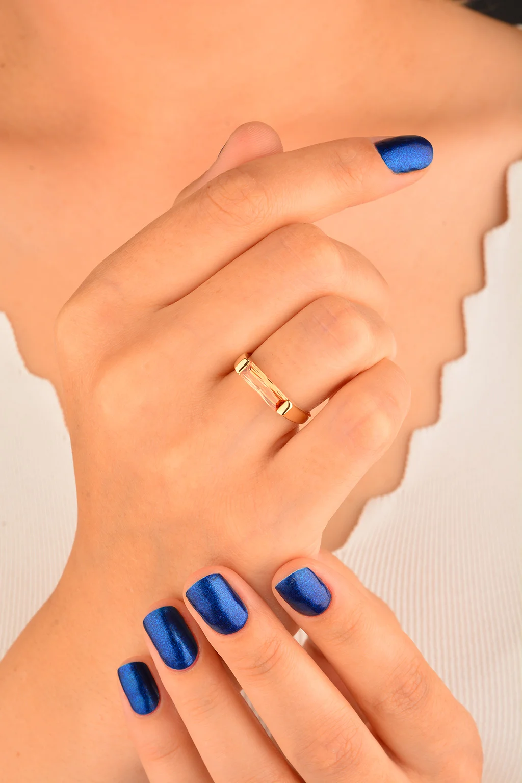 Cebeci 14 Ayar Taşlı Altın Yüzük