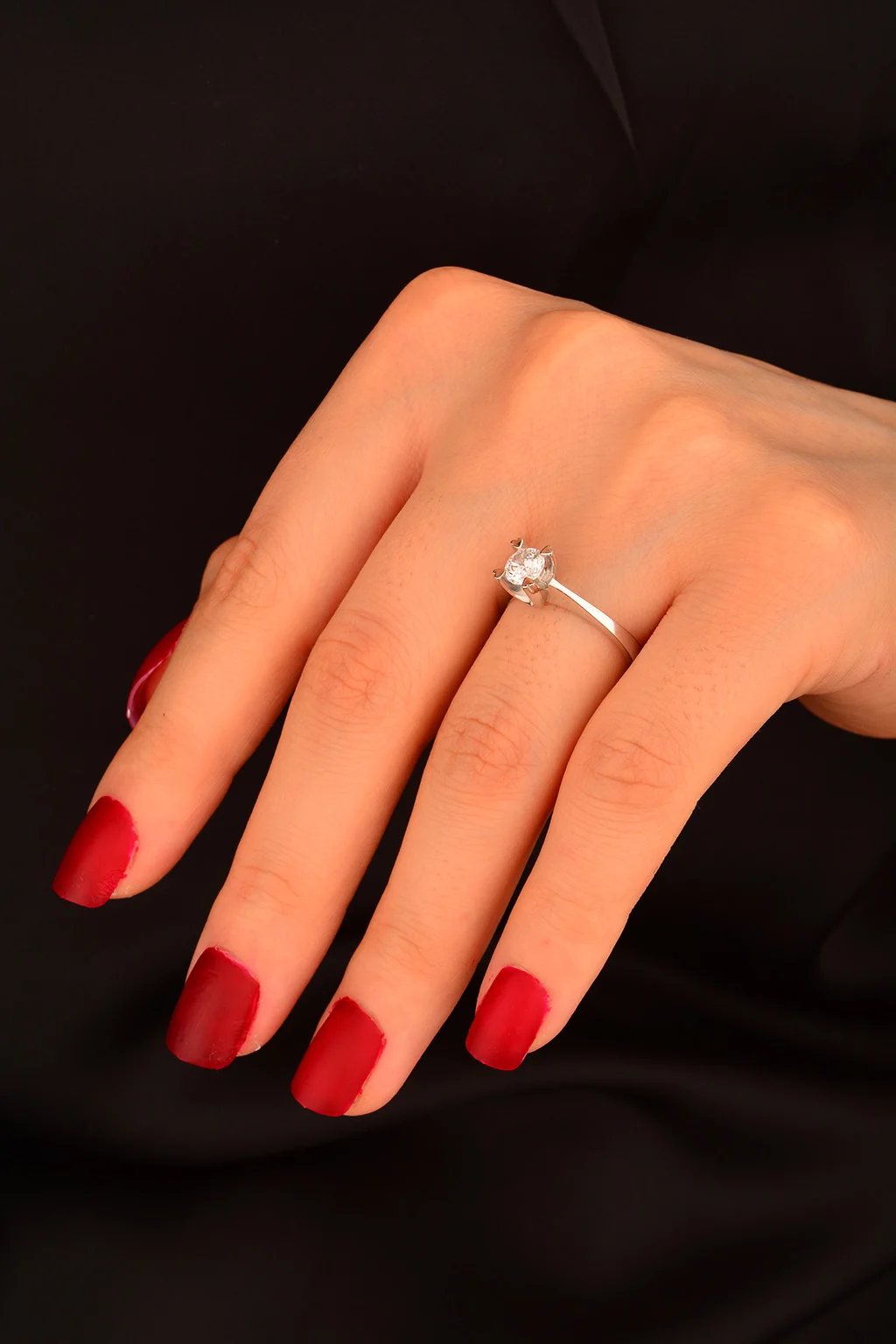 Cebeci 14 Ayar Tek Taş Altın Yüzük