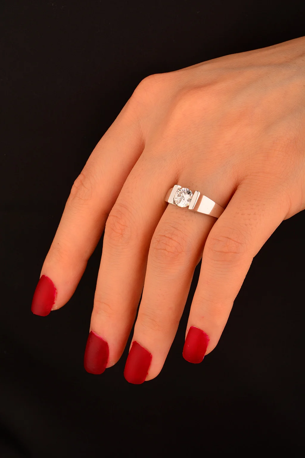 Cebeci 14 Ayar Tektaş Altın Yüzük