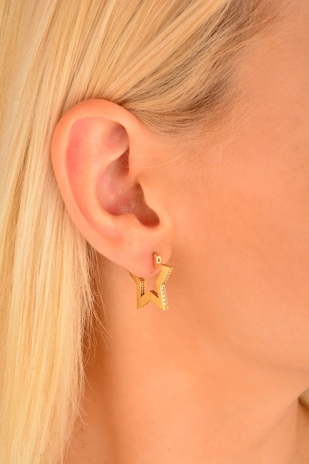 Cebeci 14 Ayar Taşlı Yıldız Altın Künye