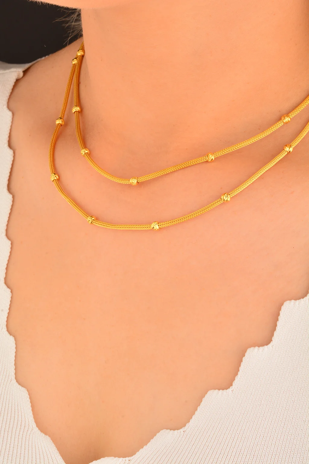 Cebeci 22 Ayar Dorika Altın Kolye