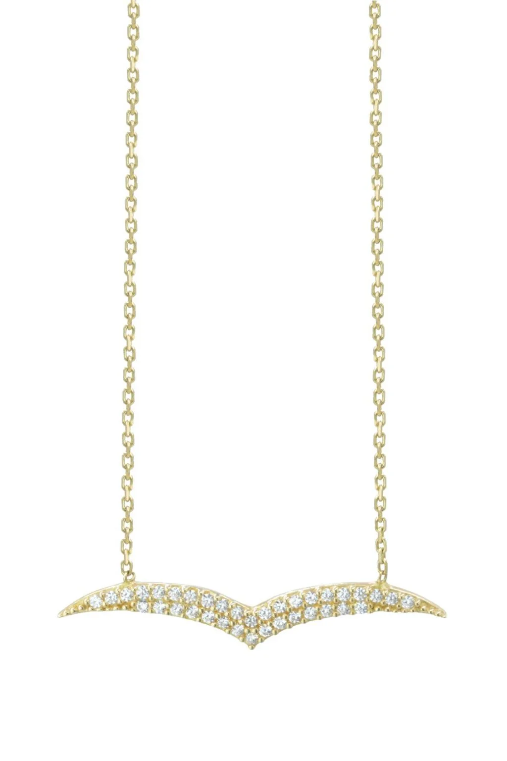 Cebeci 14 Ayar Taşlı Martı Altın Kolye