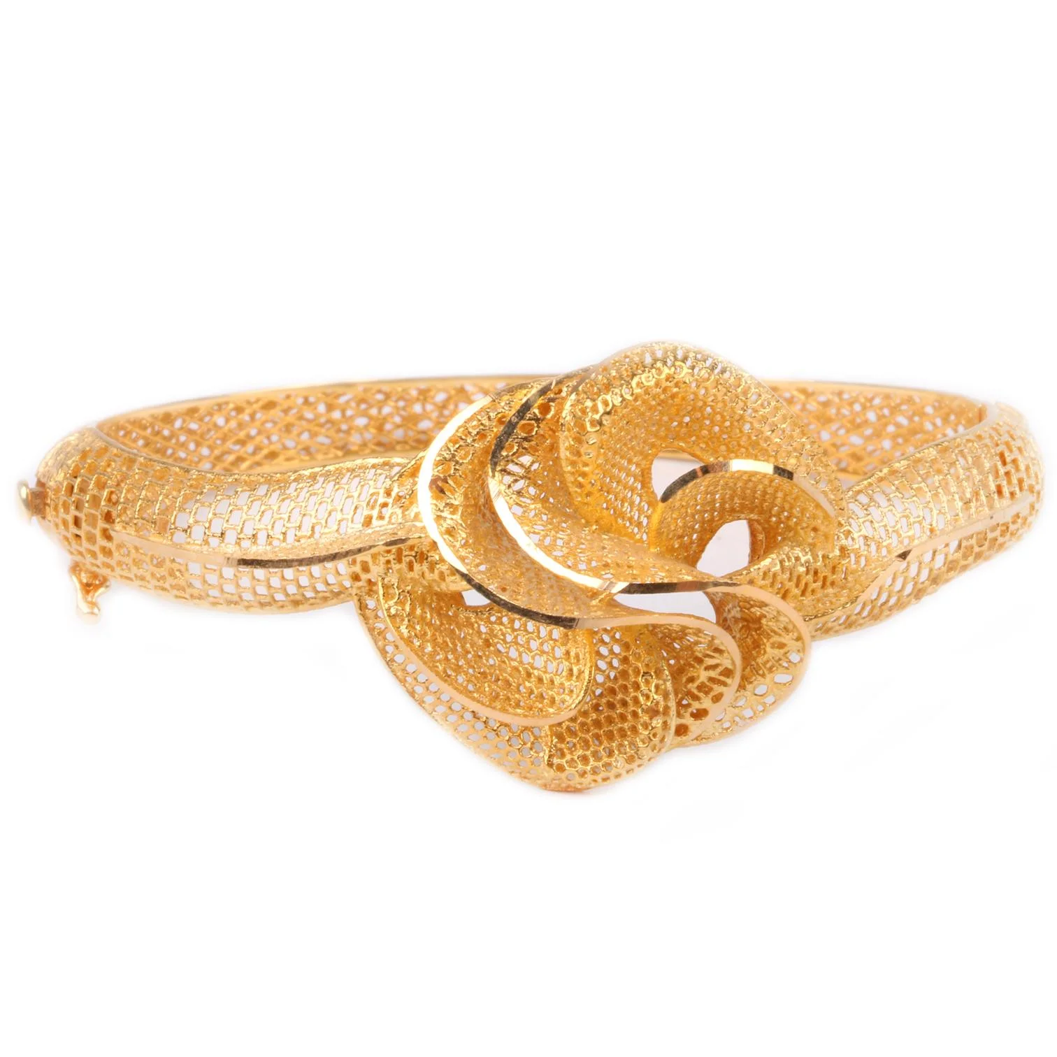 Cebeci 22 Ayar Çiçek Kelepçe Altın Bilezik