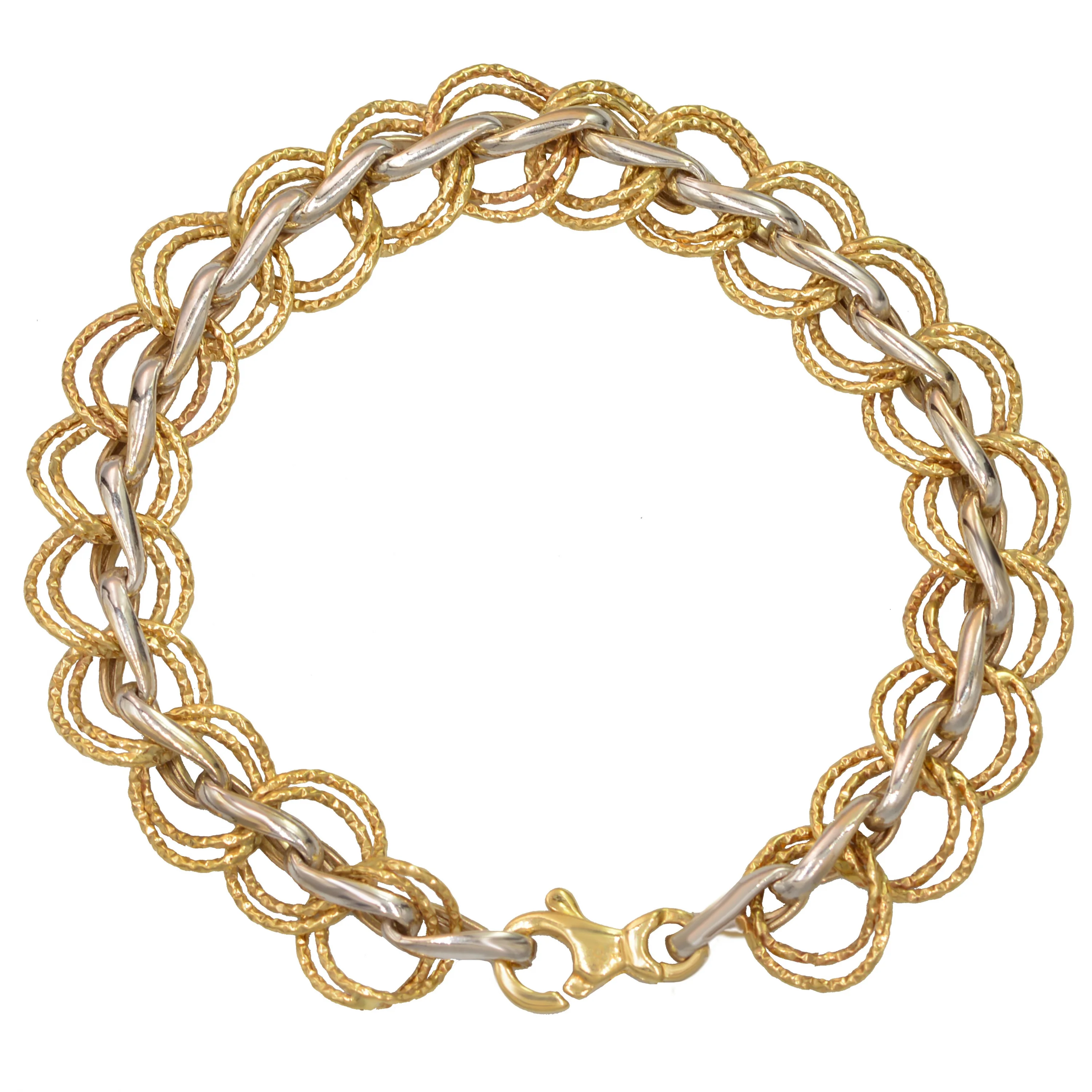 Cebeci 14 Ayar Renkli Zincir Altın Bileklik