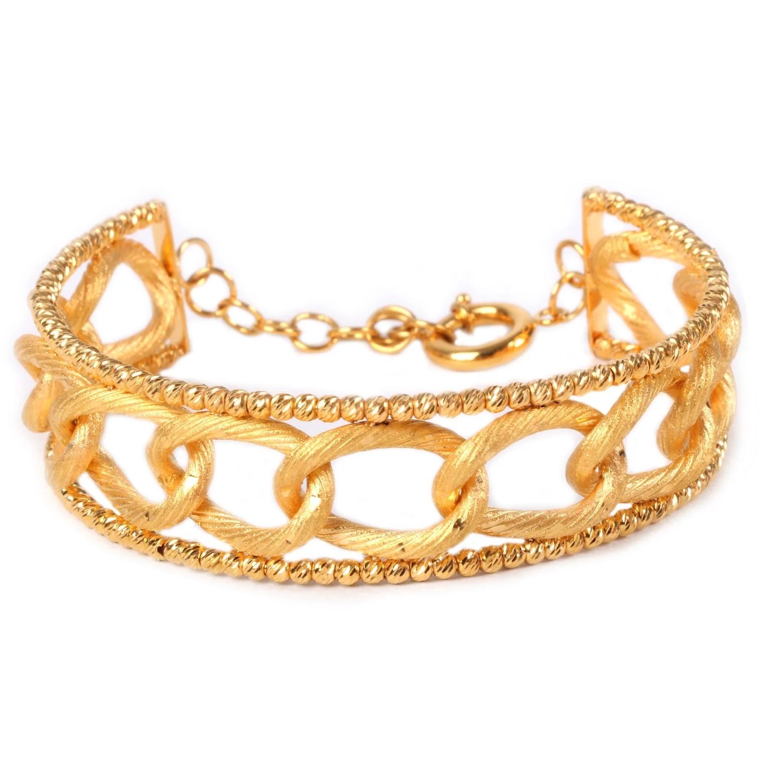 Cebeci 22 Ayar Dorikalı Kelepçe Altın Bilezik