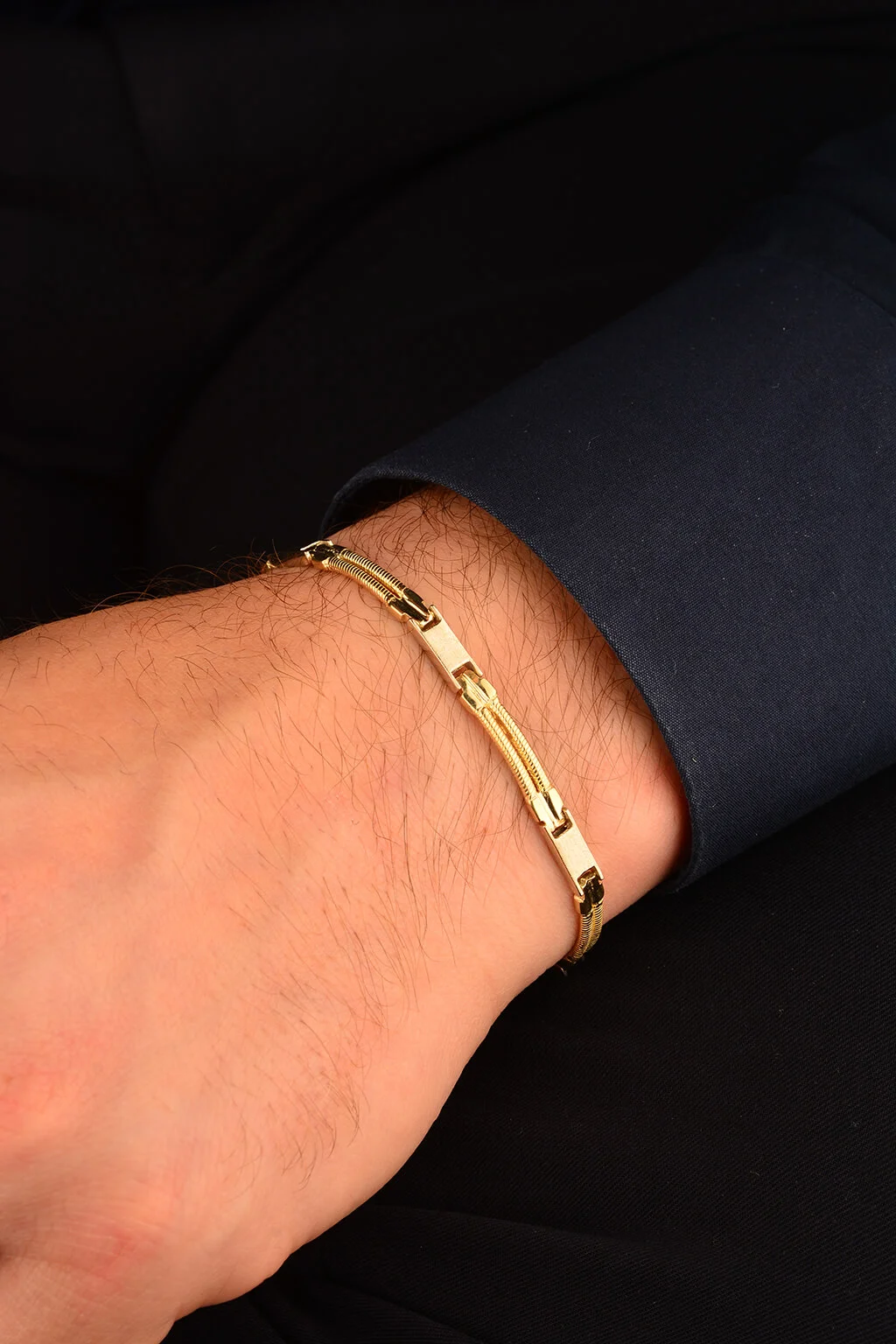 Cebeci 14 Ayar Erkek Altın Bileklik