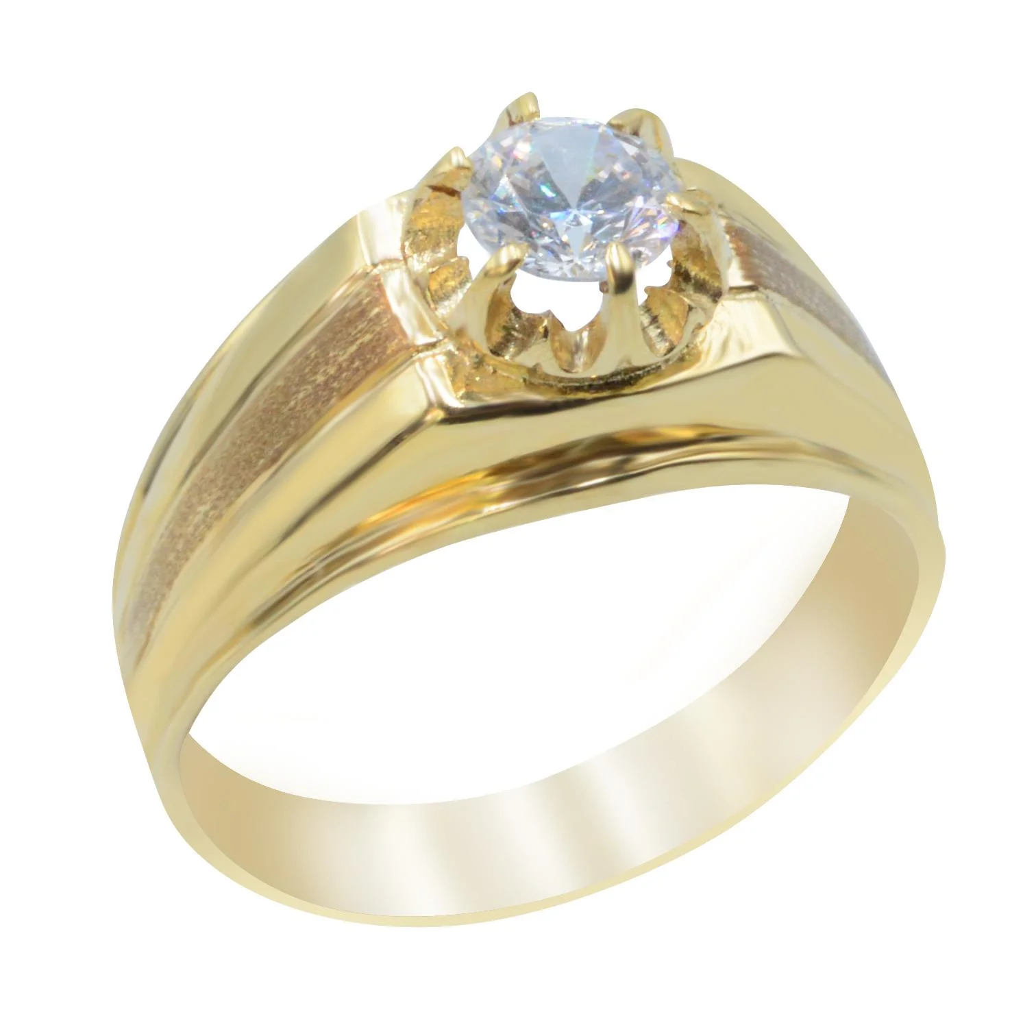 Erkek Taşlı Altın Yüzük