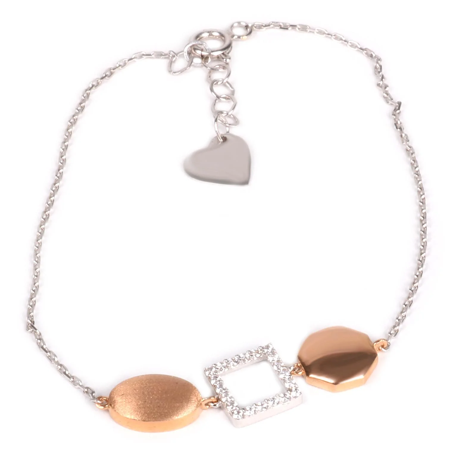 Cebeci 14 Ayar Taşlı Çerçeve Renkli Altın Bileklik