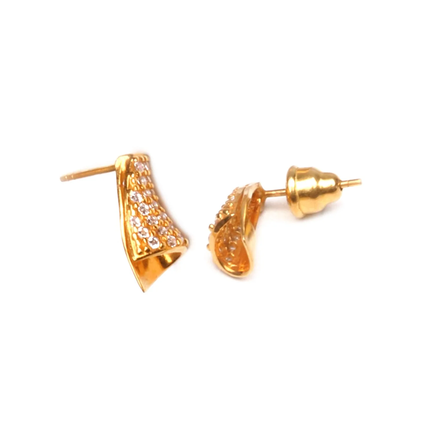 Geometrik Altın Küpe