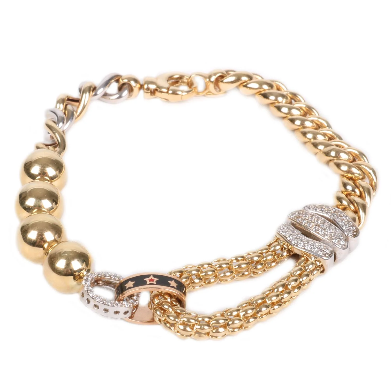 Cebeci 14 Ayar Halkalı Zincir Altın Bileklik