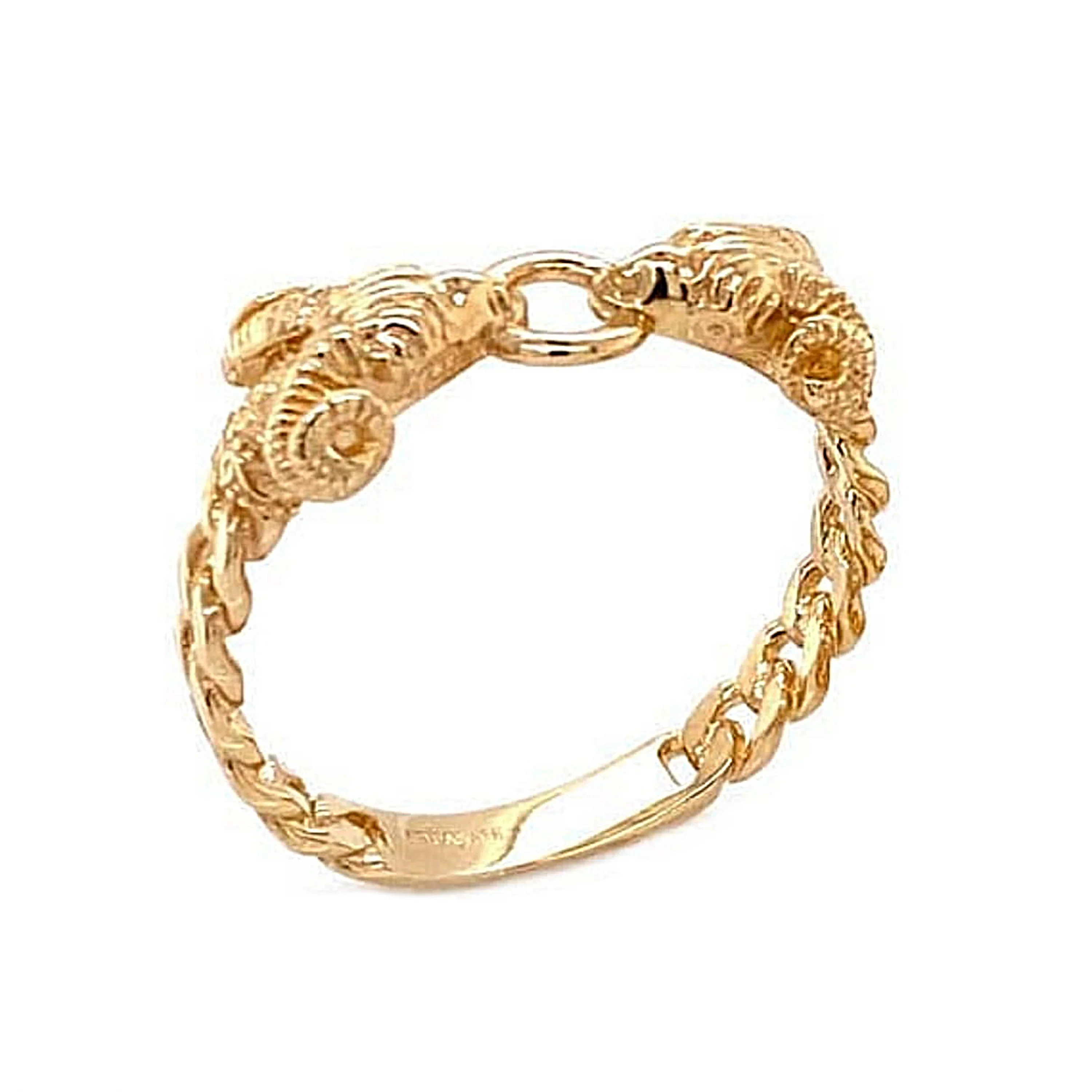 Cebeci 14 Ayar Koç Başı Altın Yüzük