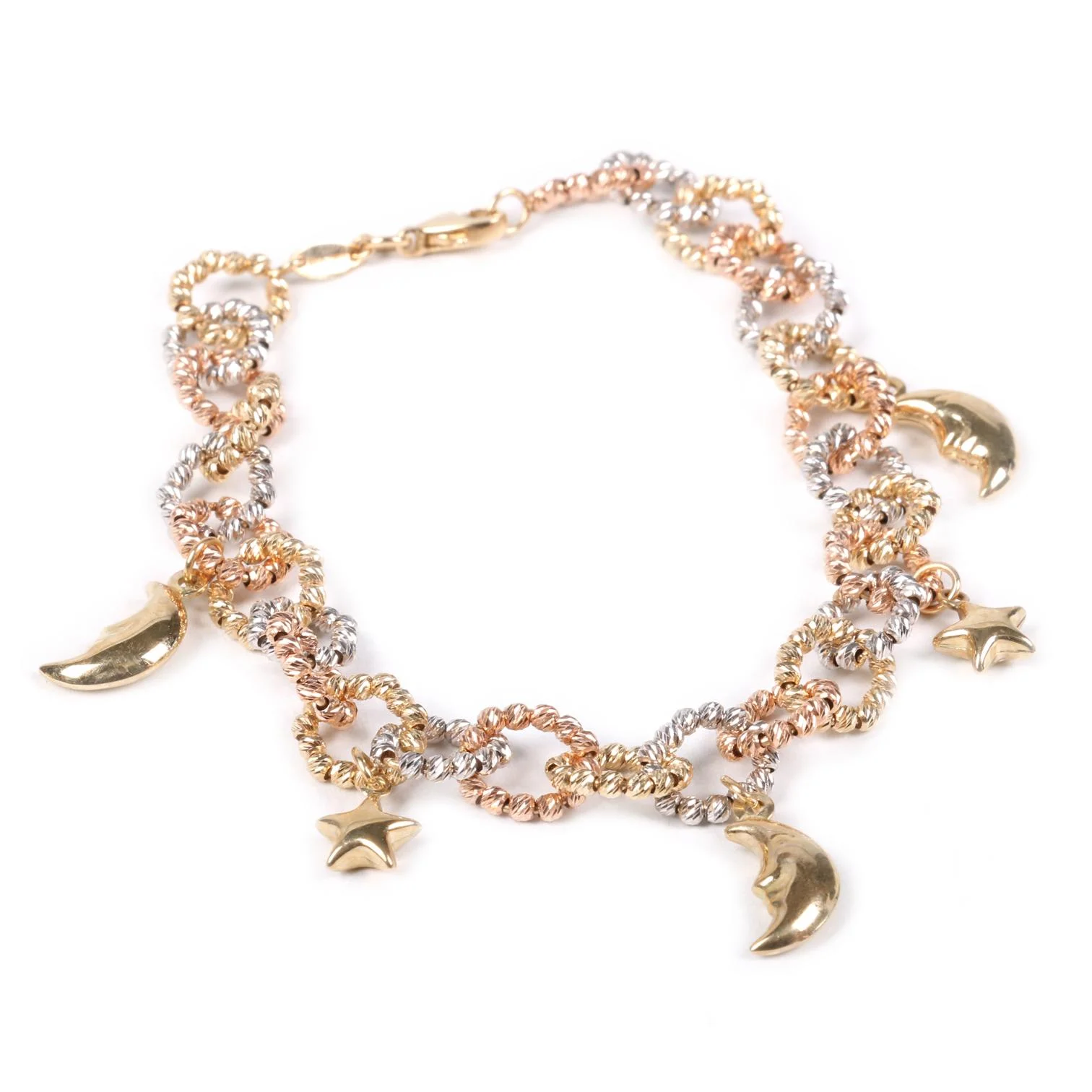 Cebeci 14 Ayar Yıldızlı Altın Şans Bilekliği