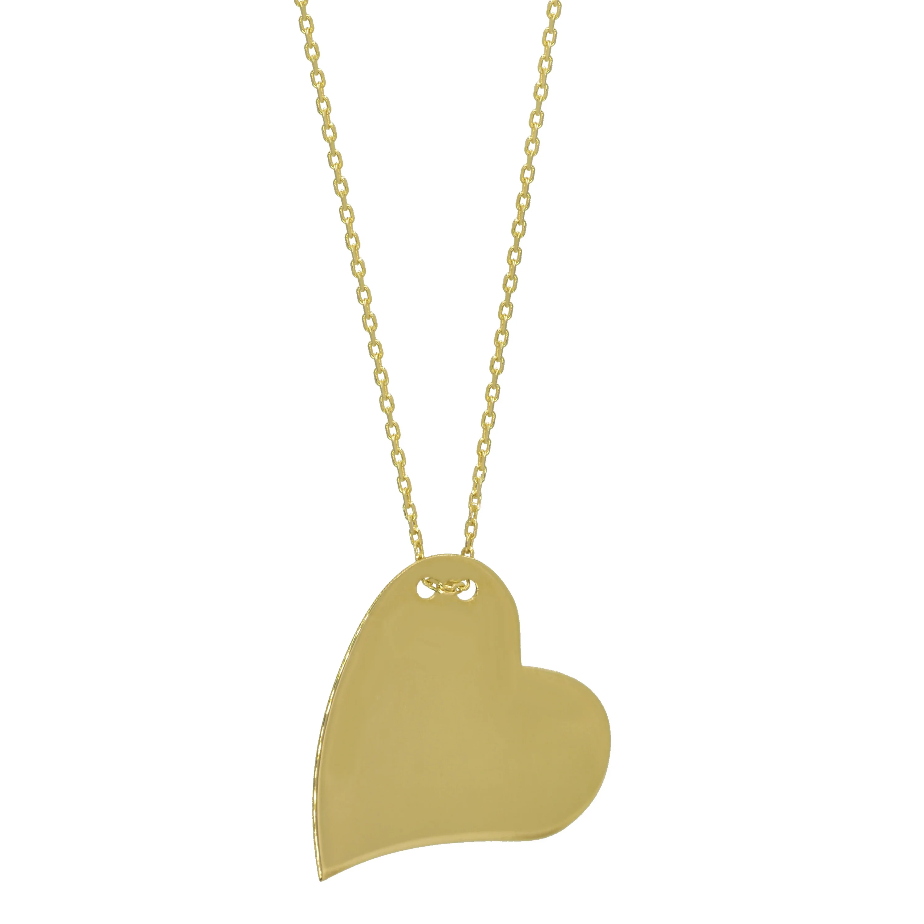Cebeci 14 Ayar Kalp Altın Kolye