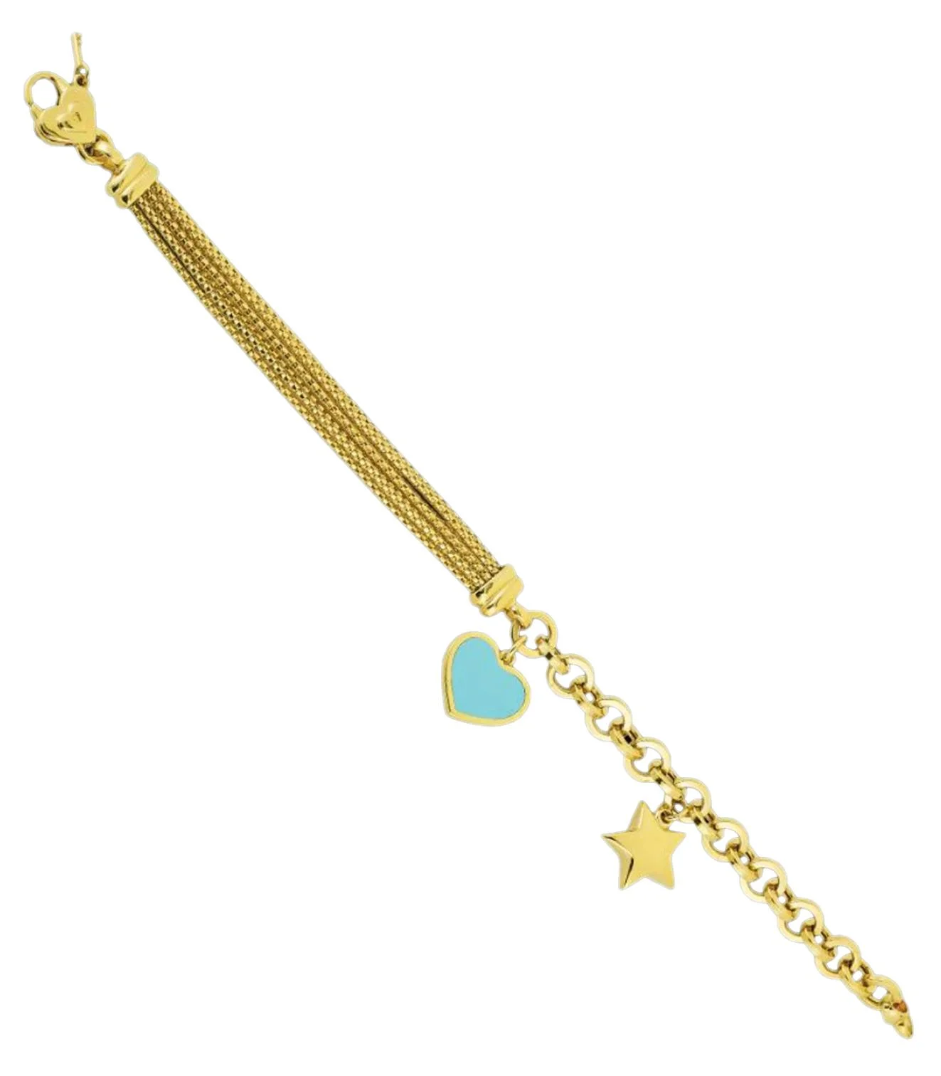 Cebeci 14 Ayar Kalpli Yıldızlı Altın Bileklik