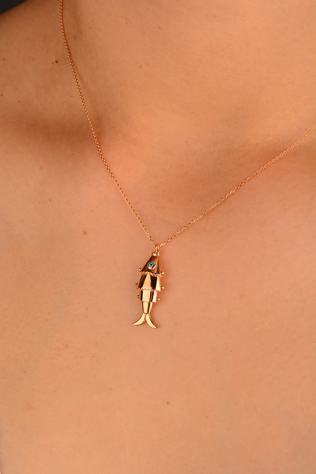 Rose Balık Altın Kolye