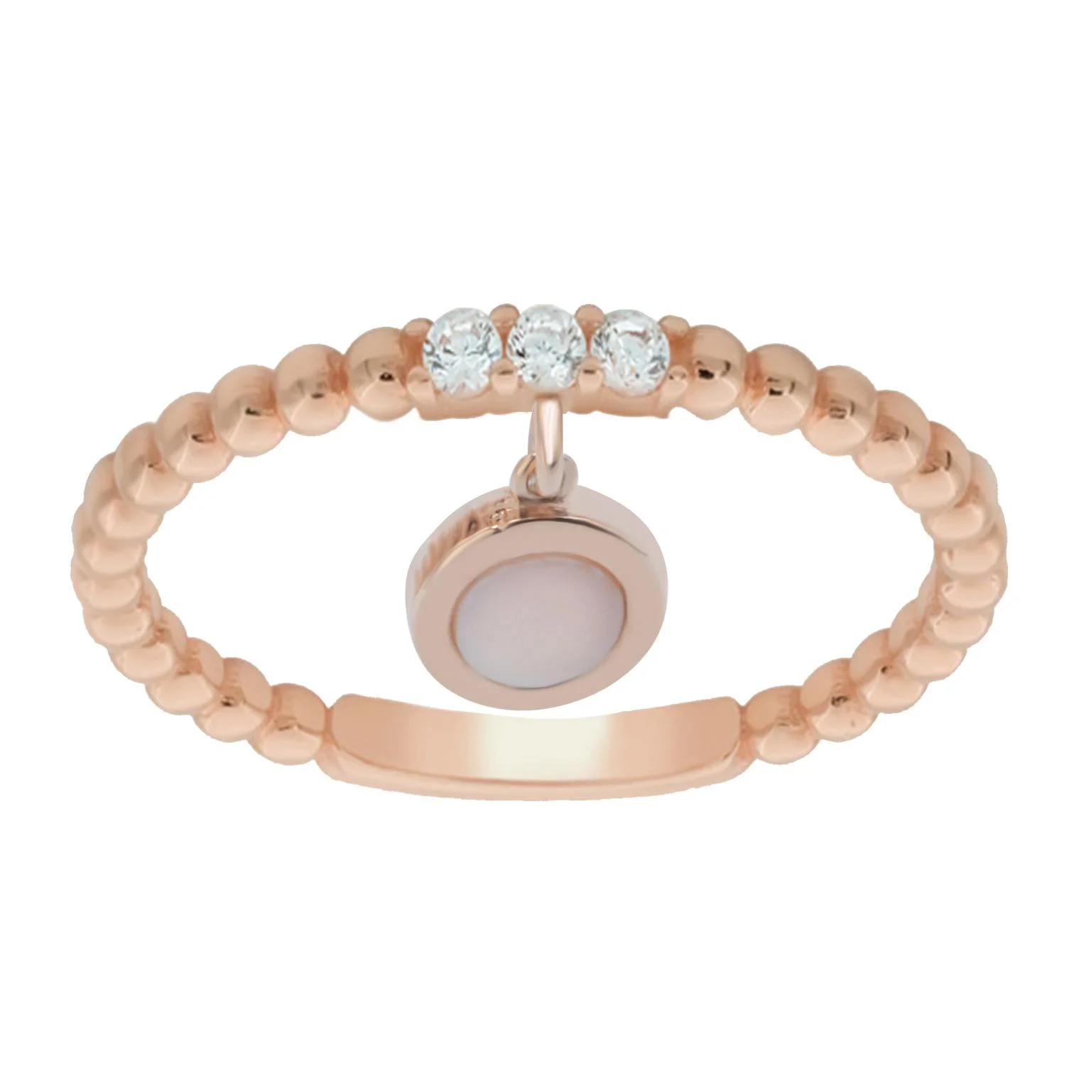 Cebeci Rose Taşlı Altın Yüzük