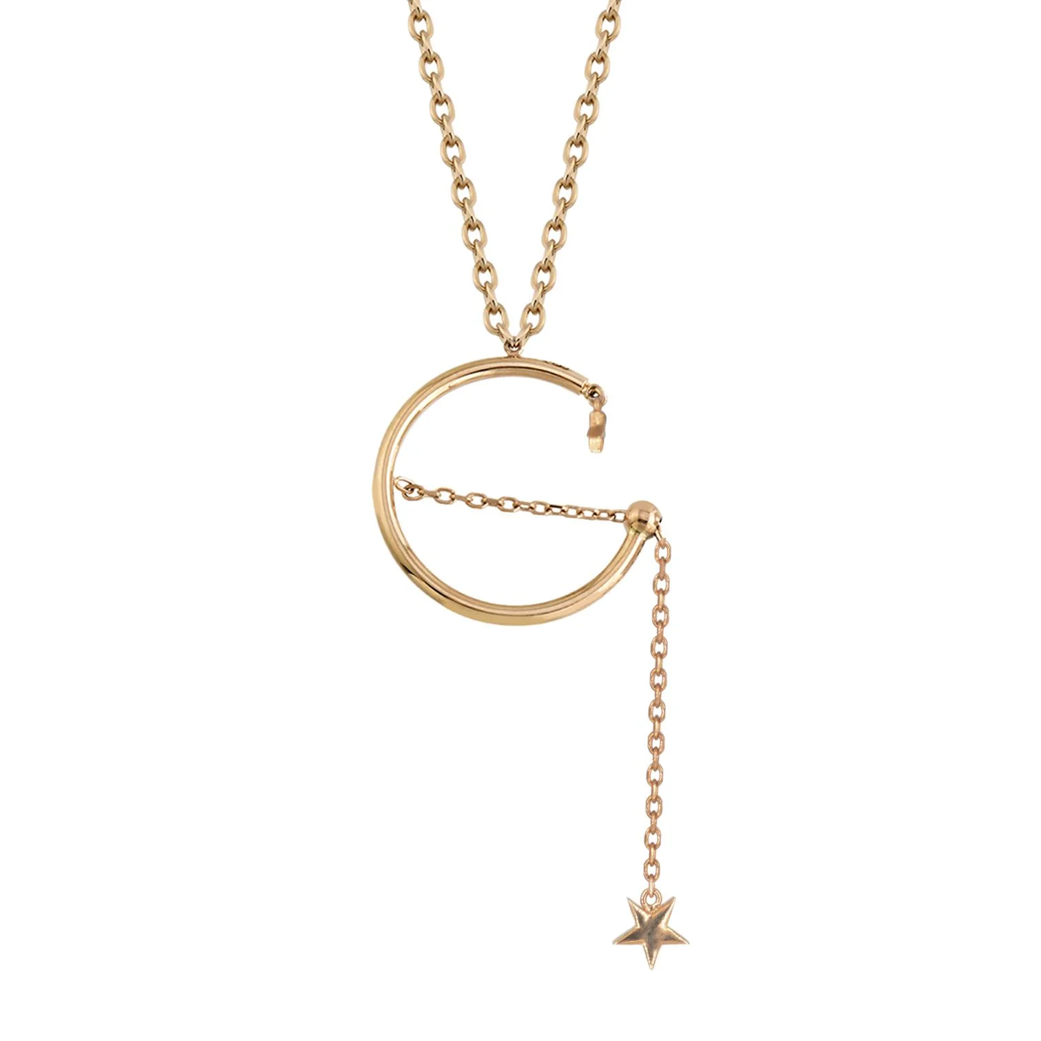 Cebeci 14 Ayar Ay Yıldız Altın Kolye