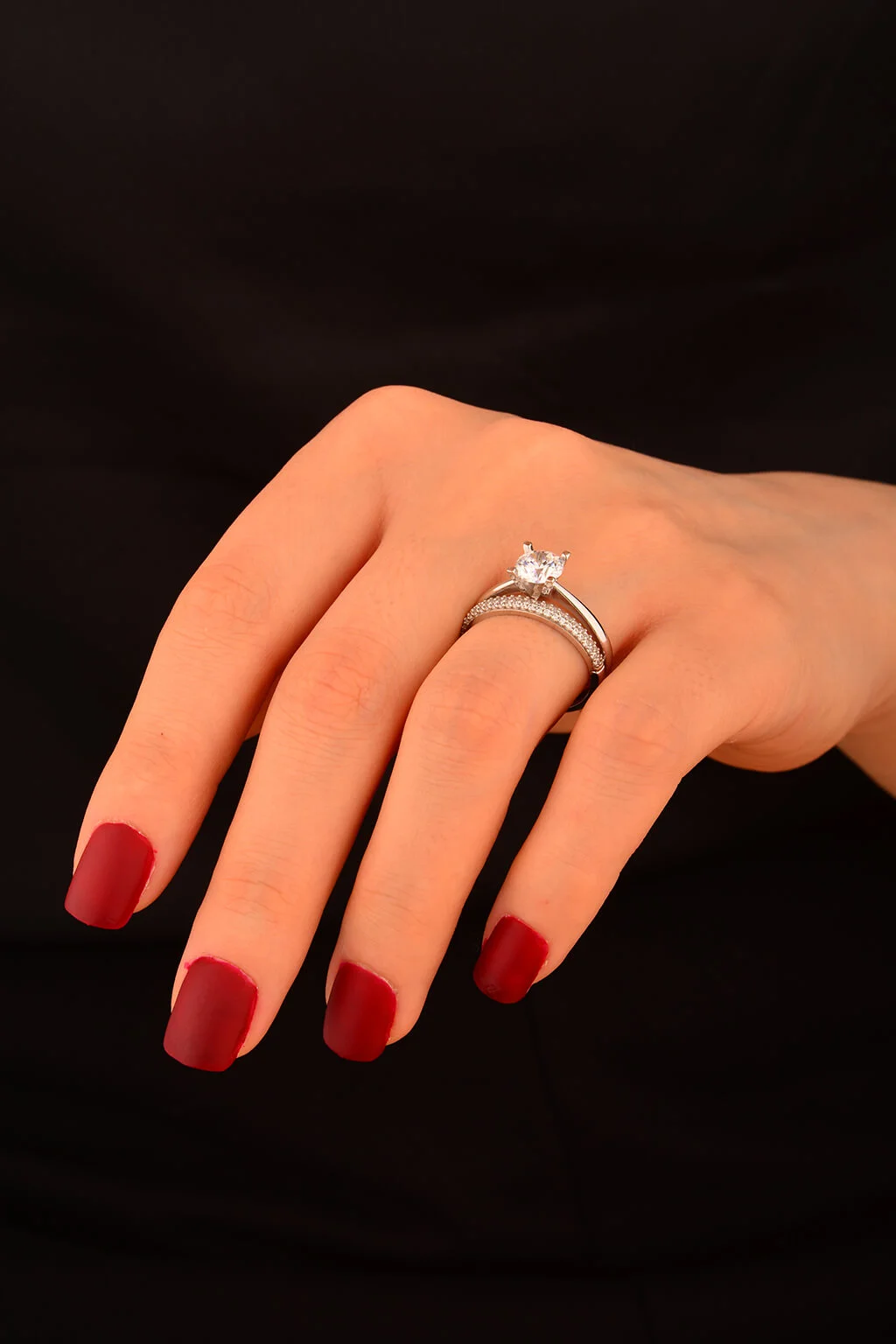 Sıra Taş ve Tek Taş 2 Li Yüzük