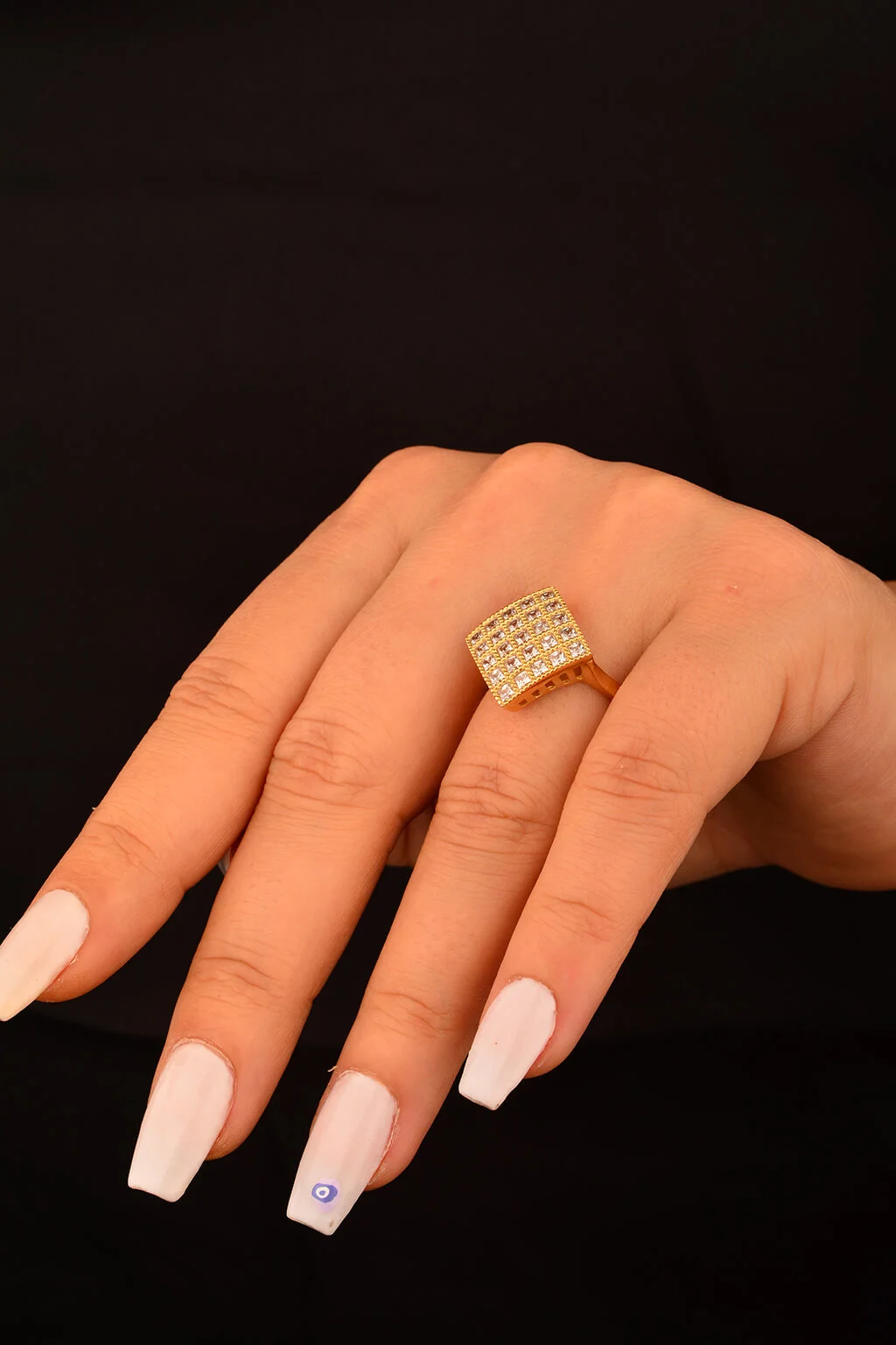 Taşlı Kare Anne Yüzüğü