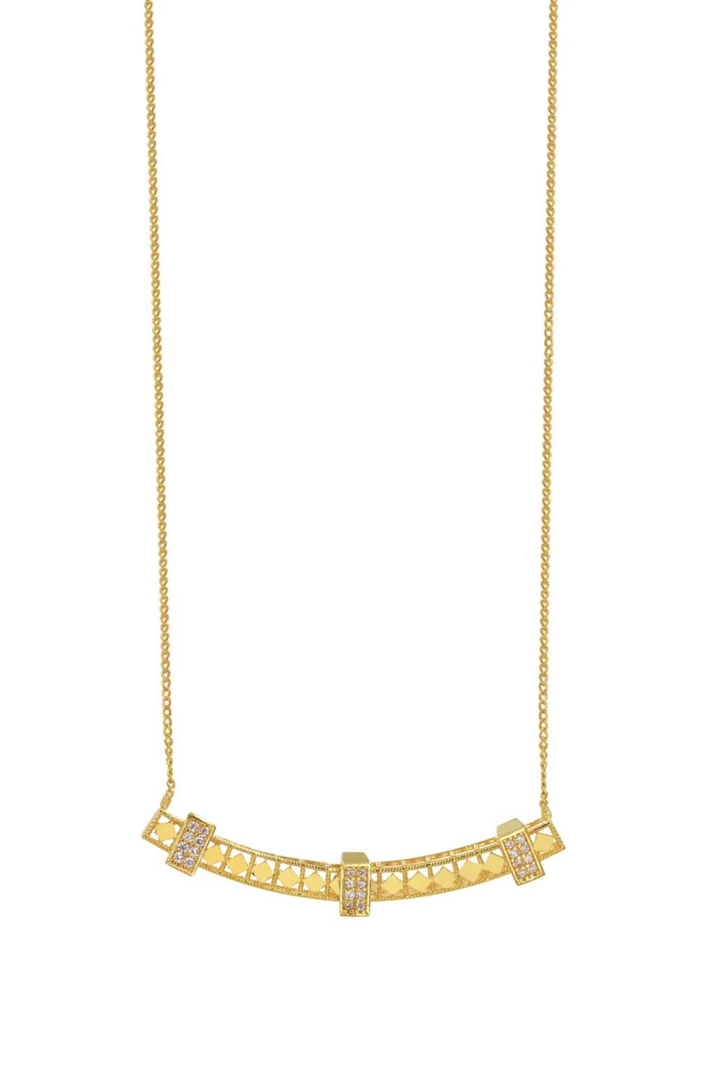 Cebeci 22 Ayar Taşlı Kemer Altın Kolye