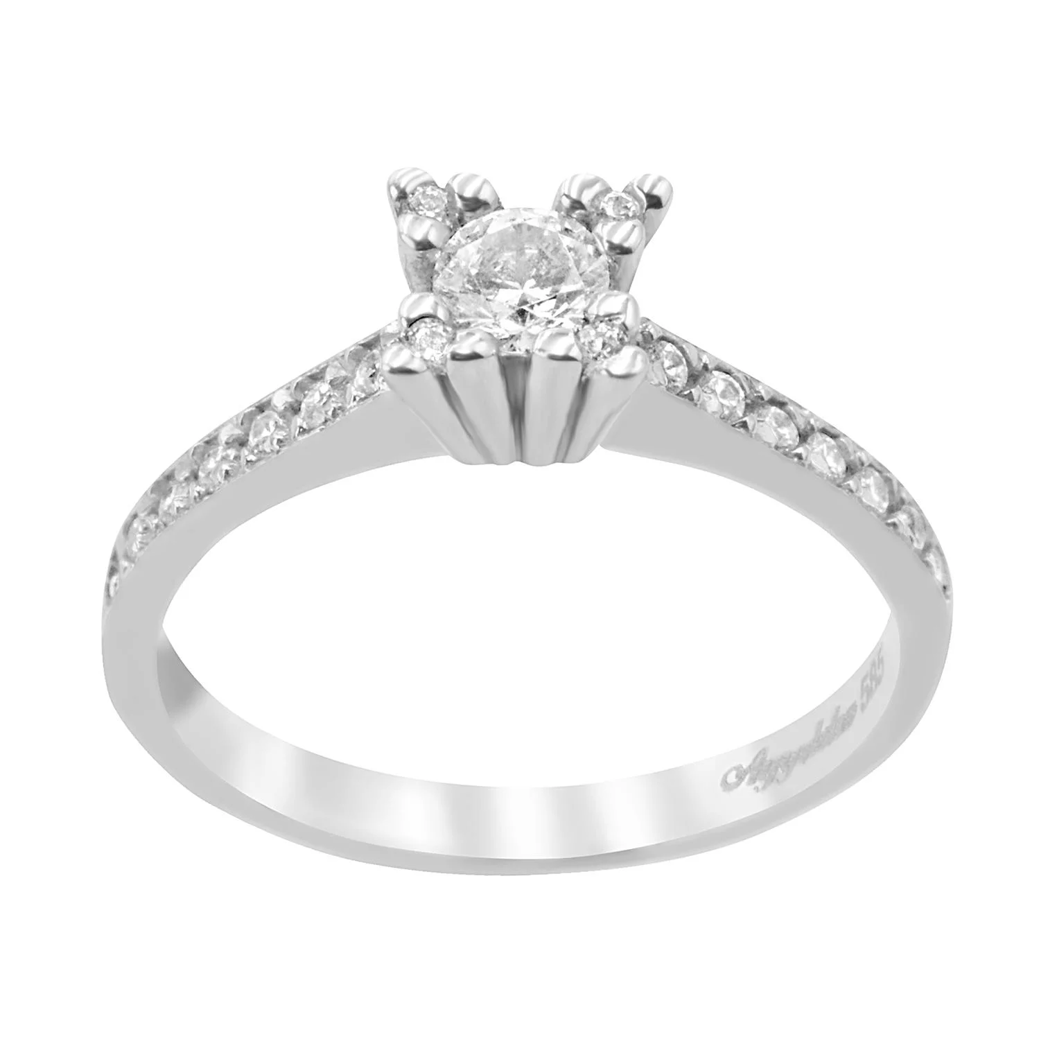 Taşlı Tek Taş Altın Yüzük