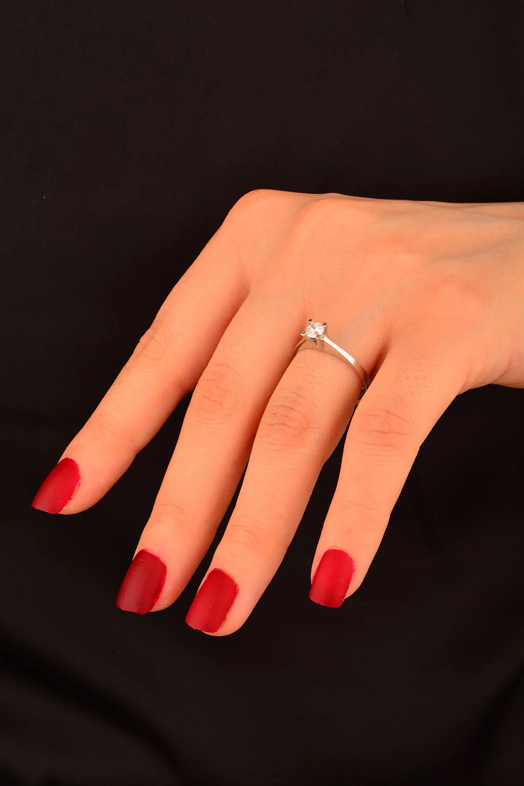 Cebeci 14 Ayar Tek Taş Altın Yüzük