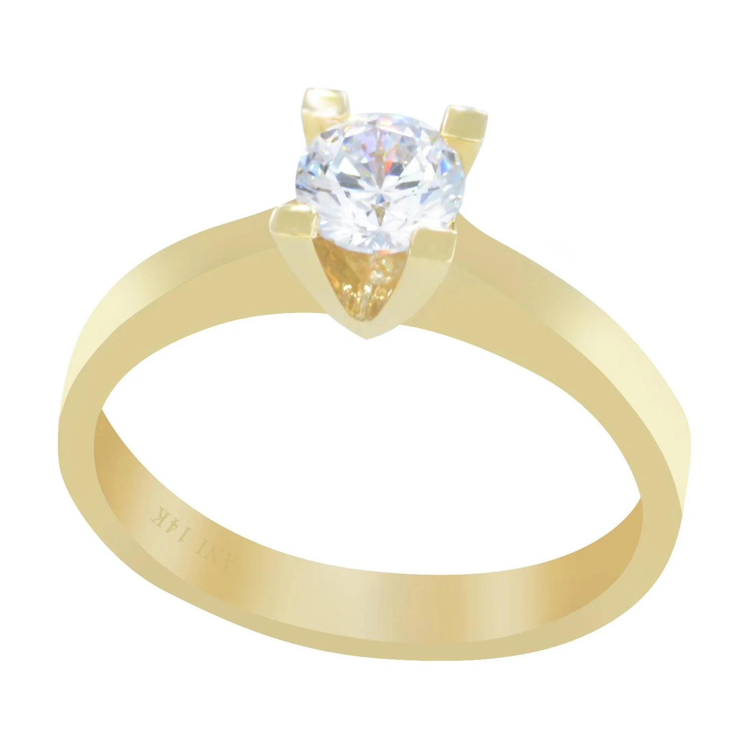 Cebeci 14 Ayar Tek Taş Altın Yüzük