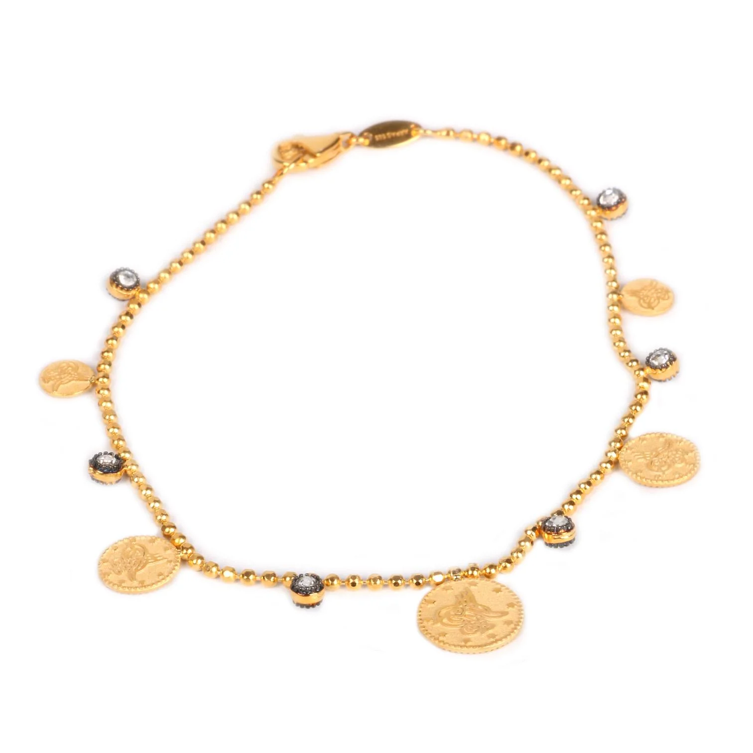 Cebeci 14 Ayar Tuğra Sıralı Altın Bileklik