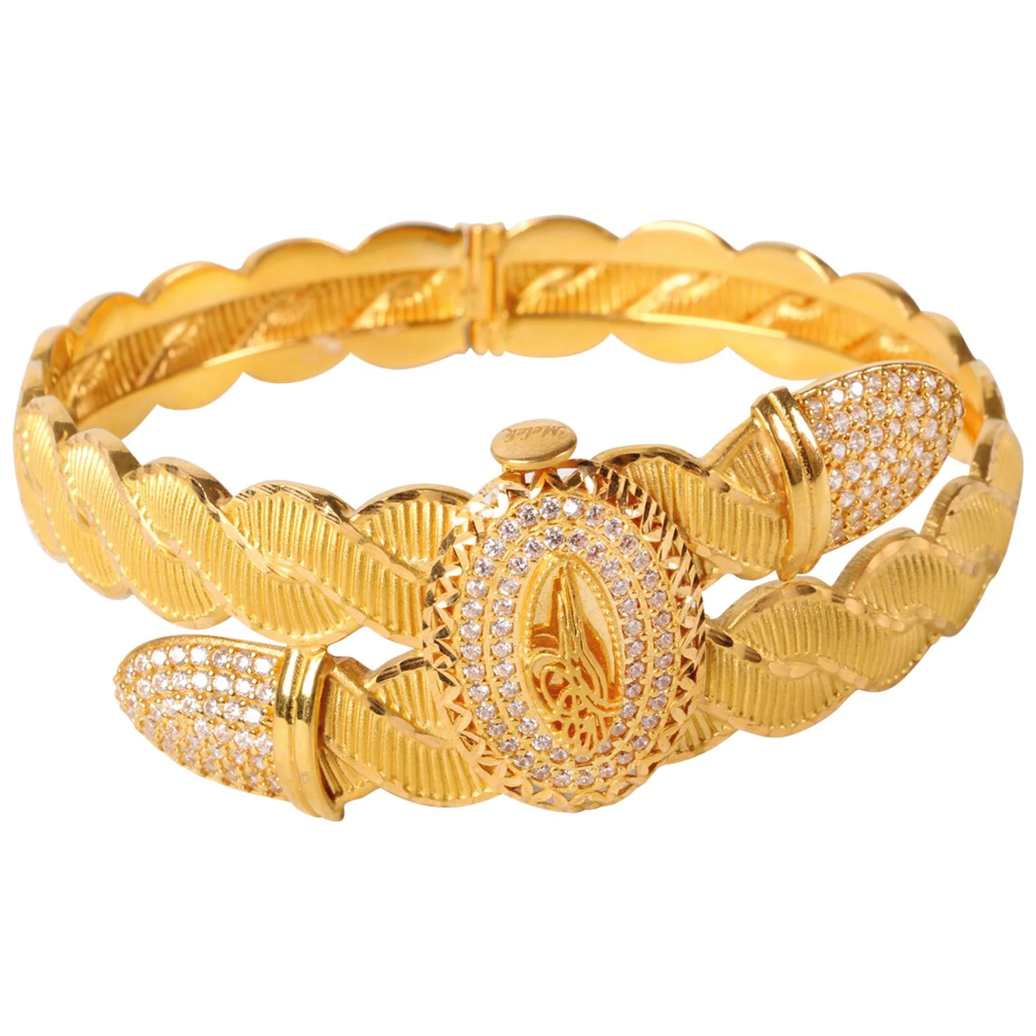 Cebeci 22 Ayar Tuğralı Burgu Kelepçe Altın Bilezik