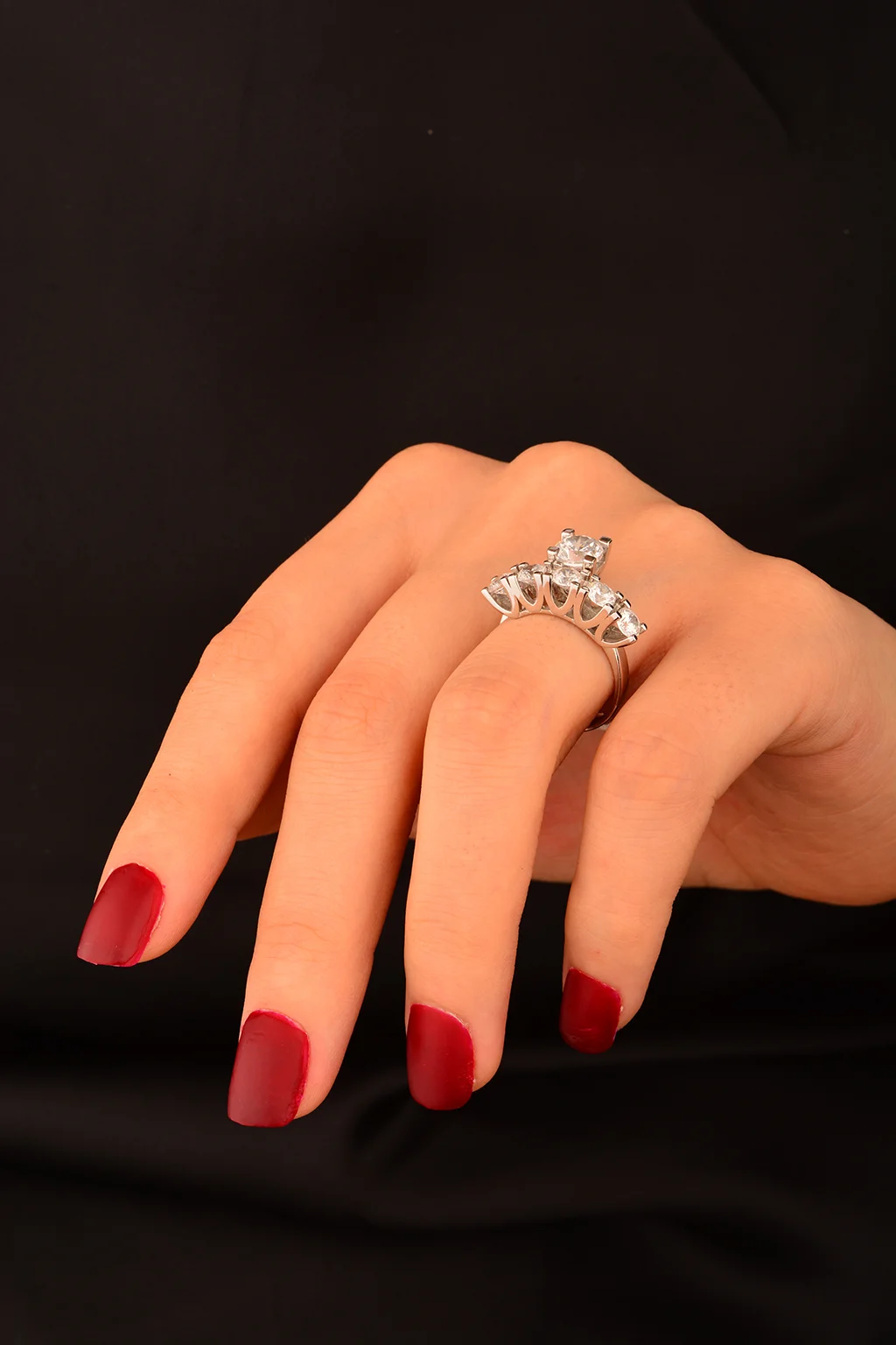 Cebeci 14 Ayar Twin Beyaz Altın Yüzük