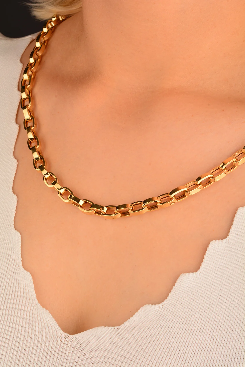 Cebeci 14 Ayar Zincir Altın Kolye