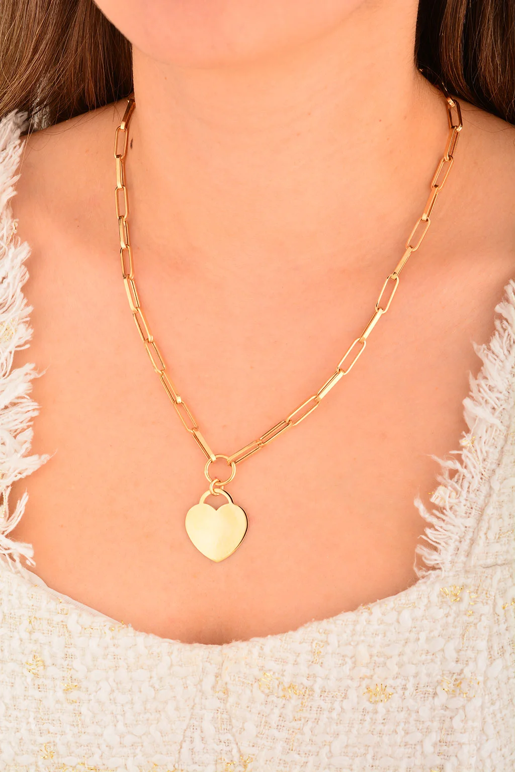 Cebeci 14 Ayar Kalpli Ataçlı Altın Kolye