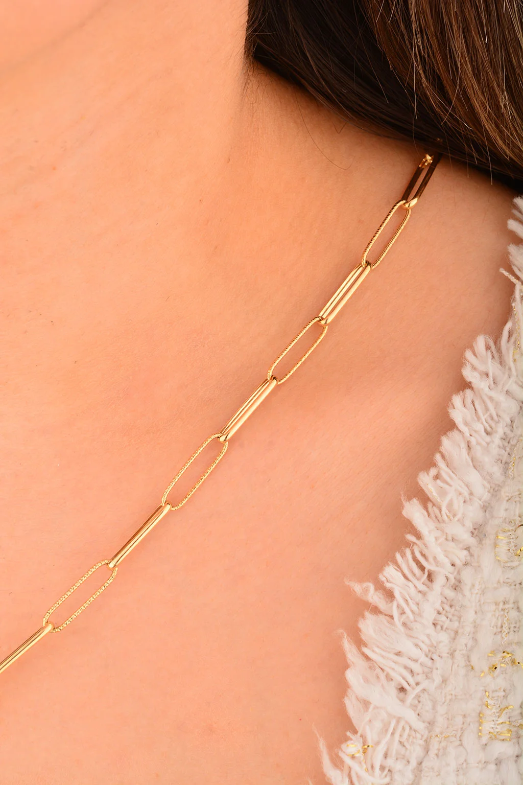 Cebeci 14 Ayar Saat Ataçlı Altın Kolye