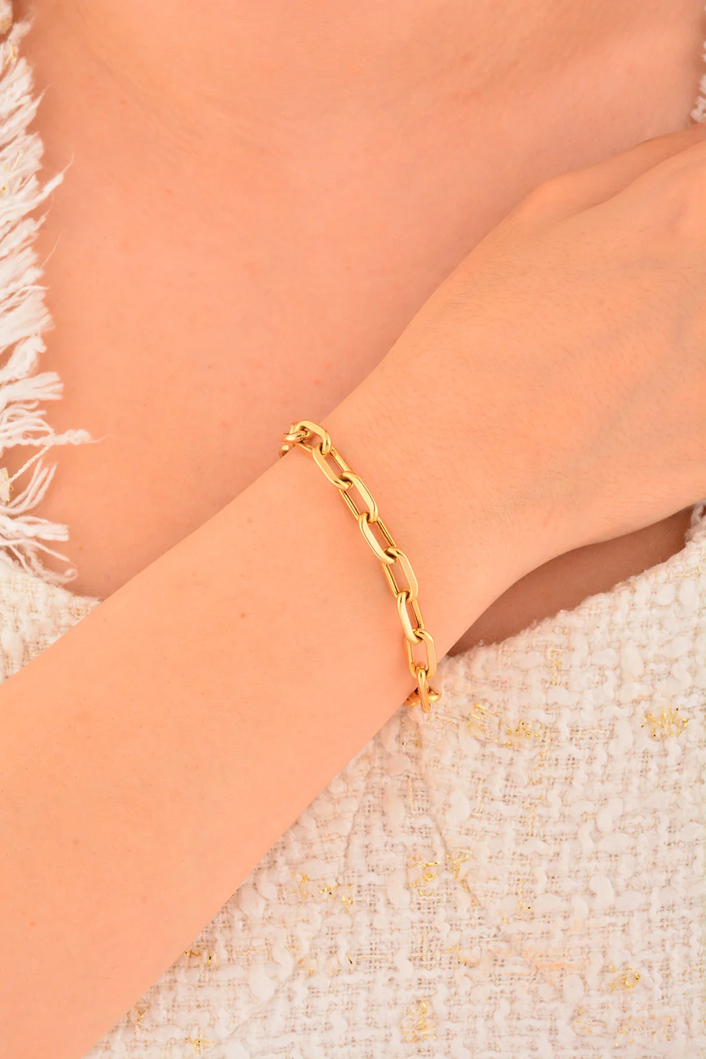 Cebeci 14 Ayar Ataç Zincir Modelli Altın Bileklik