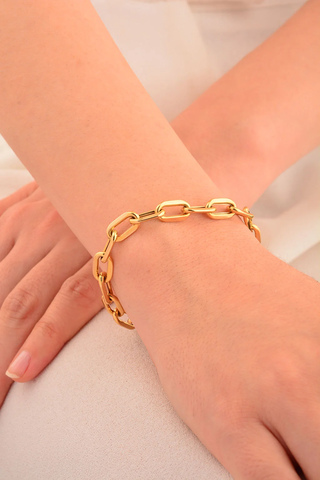 Cebeci 14 Ayar Ataç Zincir Modelli Altın Bileklik