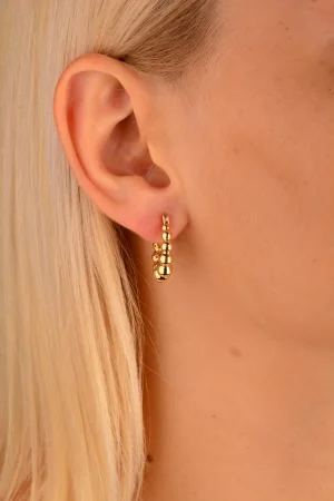 Cebeci 14 Ayar Top Halka Altın Küpe