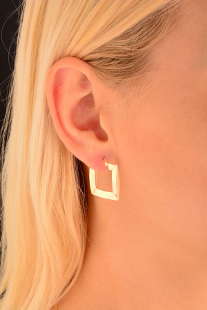 Cebeci 14 Ayar Kare Altın Küpe