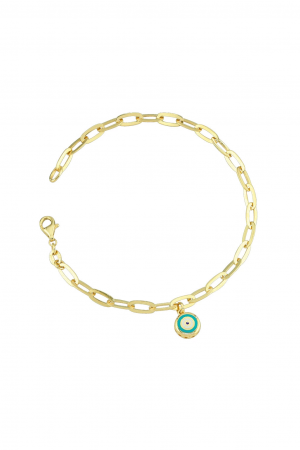 Cebeci 14 Ayar Gözboncuklu Ataç Altın Bileklik