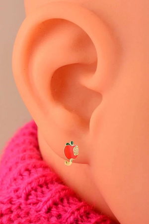 Cebeci 14 Ayar Çocuk Elma Altın Küpe